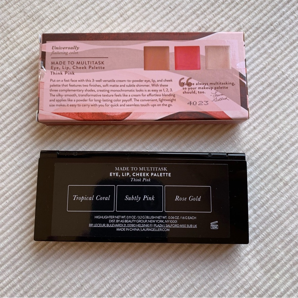 LAURA GELLER NEW YORK Multitasking Eye Lip Cheek Palette Cream to Powder Trio - Picture 4 of 6